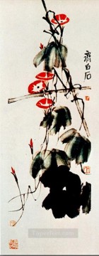 Correhuela Qi Baishi y uvas tradicionales chinas Pinturas al óleo